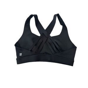Sweaty Betty  Sports Bra Women's Medium‎ Black Stretch Athletic Gym Outdoor